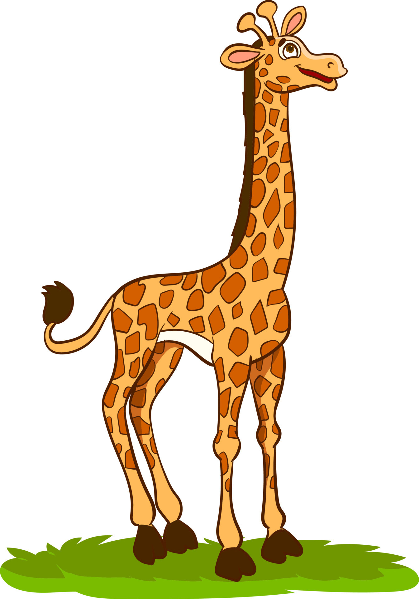 jirafa de dibujos animados aislado sobre fondo blanco 13731007 Vector