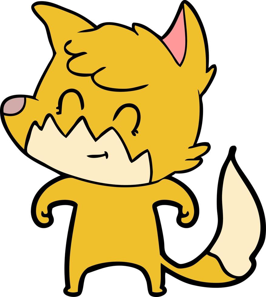 Vector fox character in cartoon style