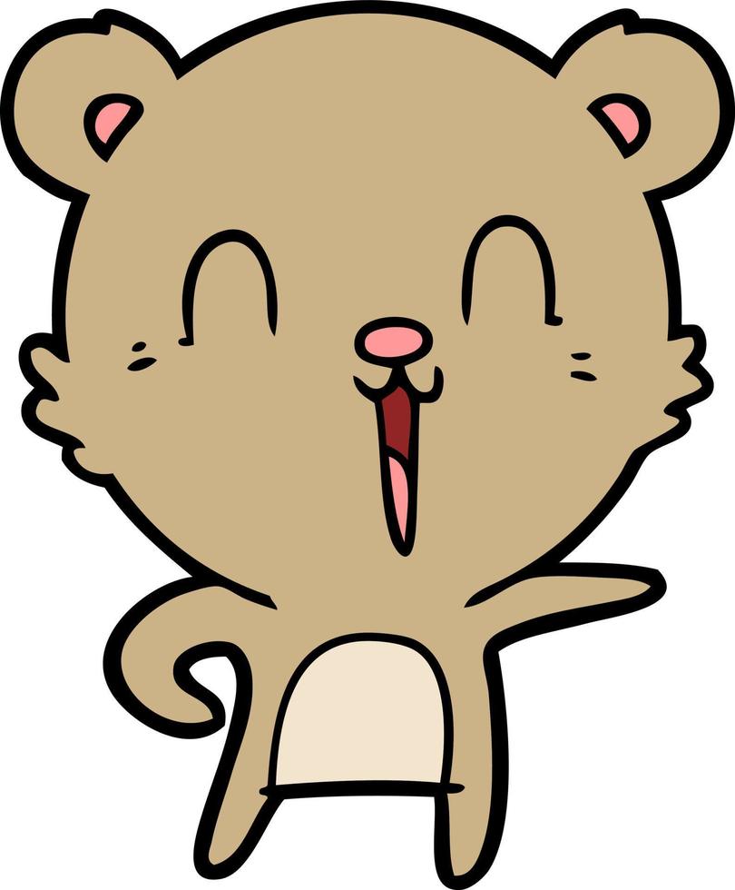 personaje de oso vectorial en estilo de dibujos animados vector