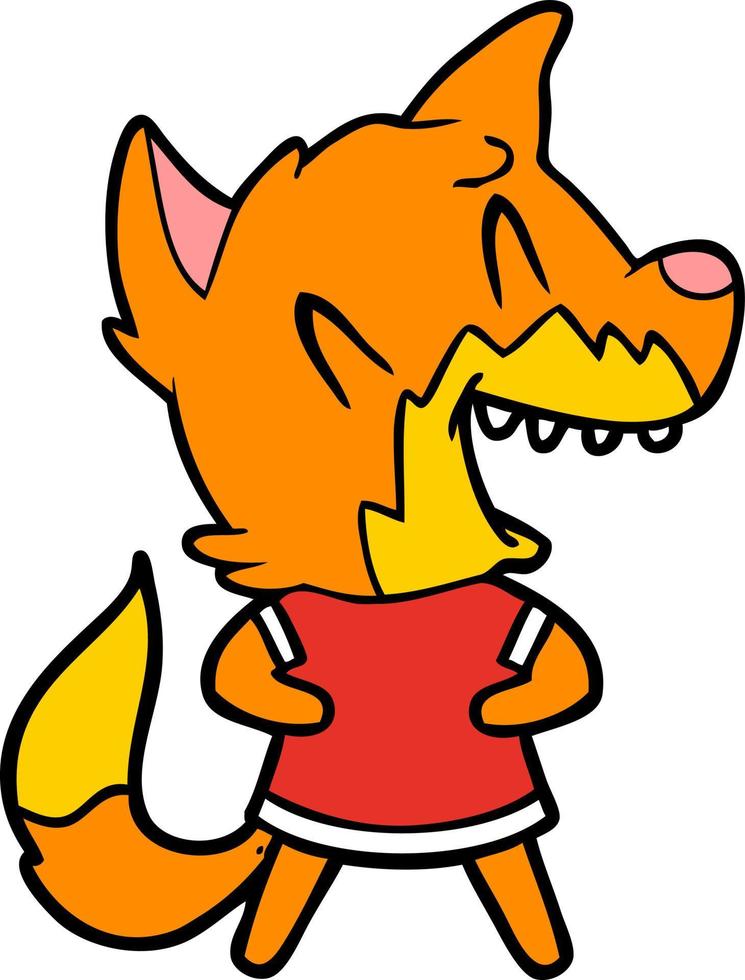 Vector fox character in cartoon style