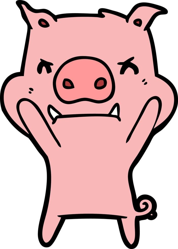 Vector pig character in cartoon style