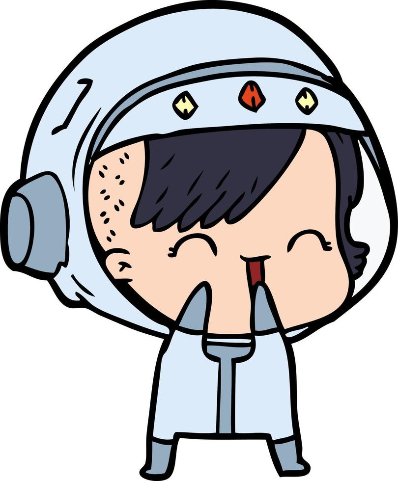 Vector astronaut character in cartoon style