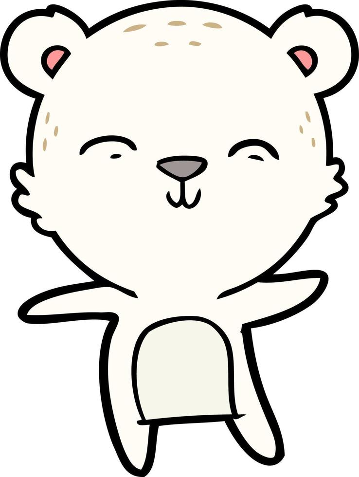 Vector polar bear character in cartoon style