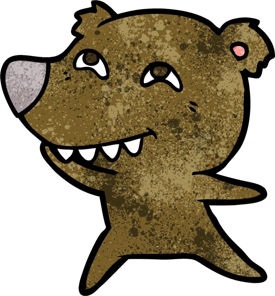 personaje de oso vectorial en estilo de dibujos animados vector