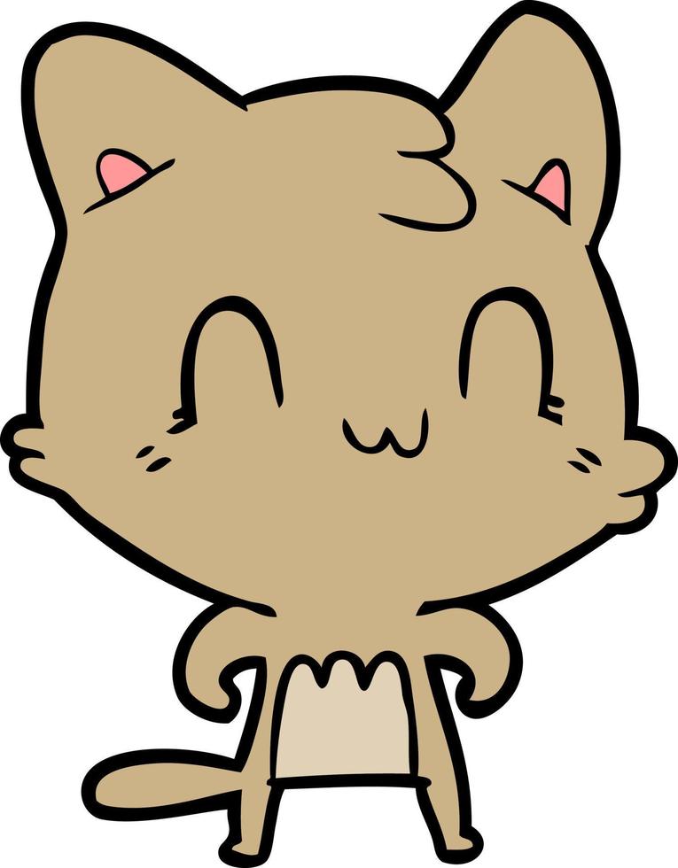 personaje de gato vectorial en estilo de dibujos animados vector