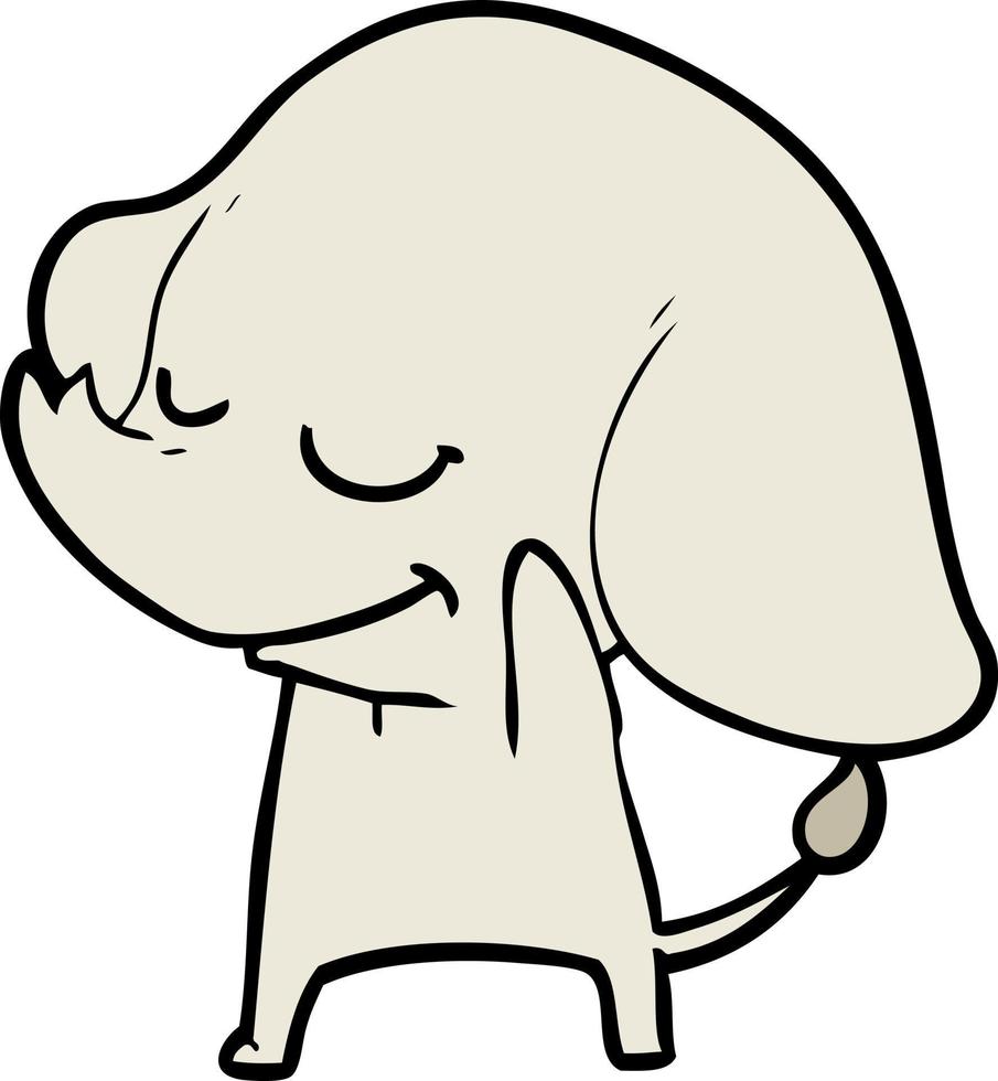 Vector elephant character in cartoon style