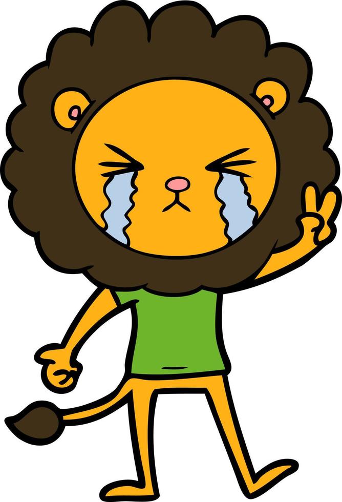 Vector lion character in cartoon style