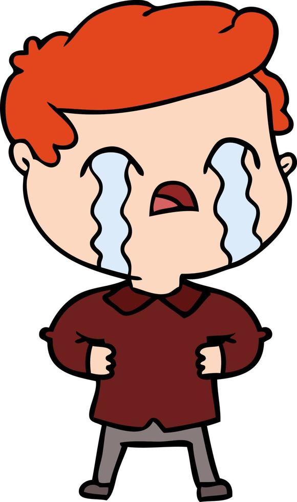 Vector man character in cartoon style