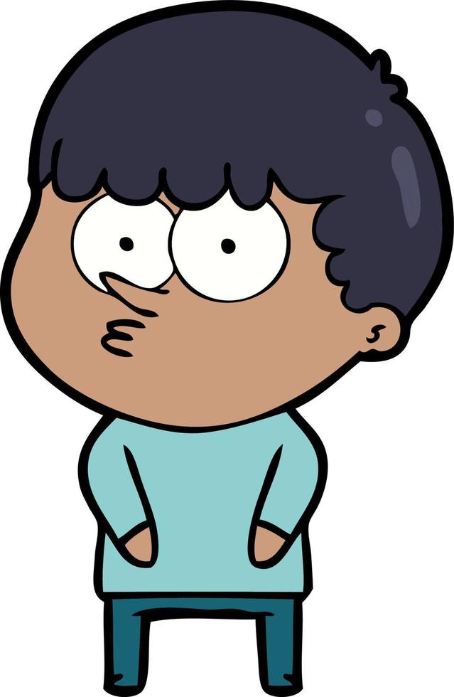 Vector boy character in cartoon style