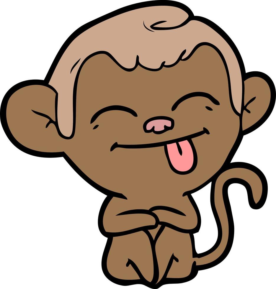 Vector monkey character in cartoon style