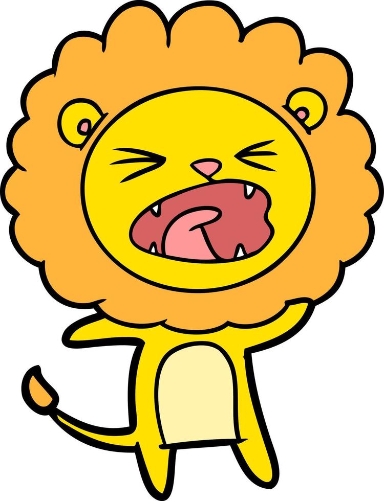 Vector lion character in cartoon style