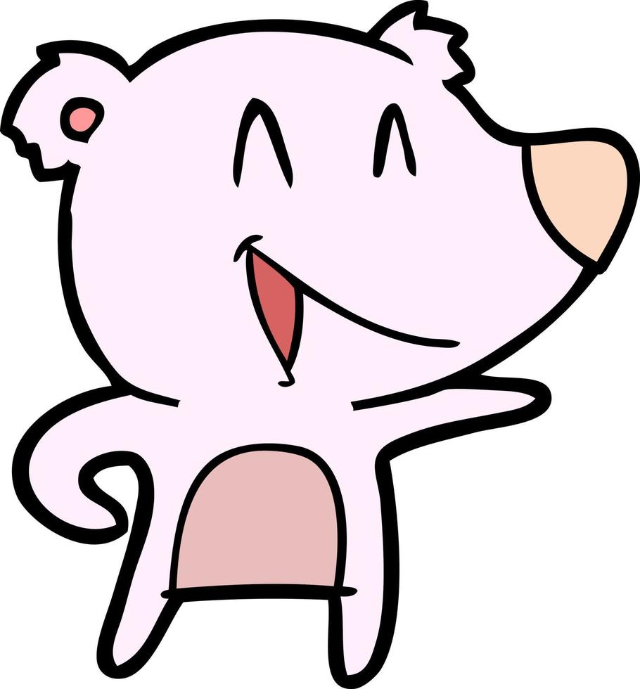 personaje de oso vectorial en estilo de dibujos animados vector