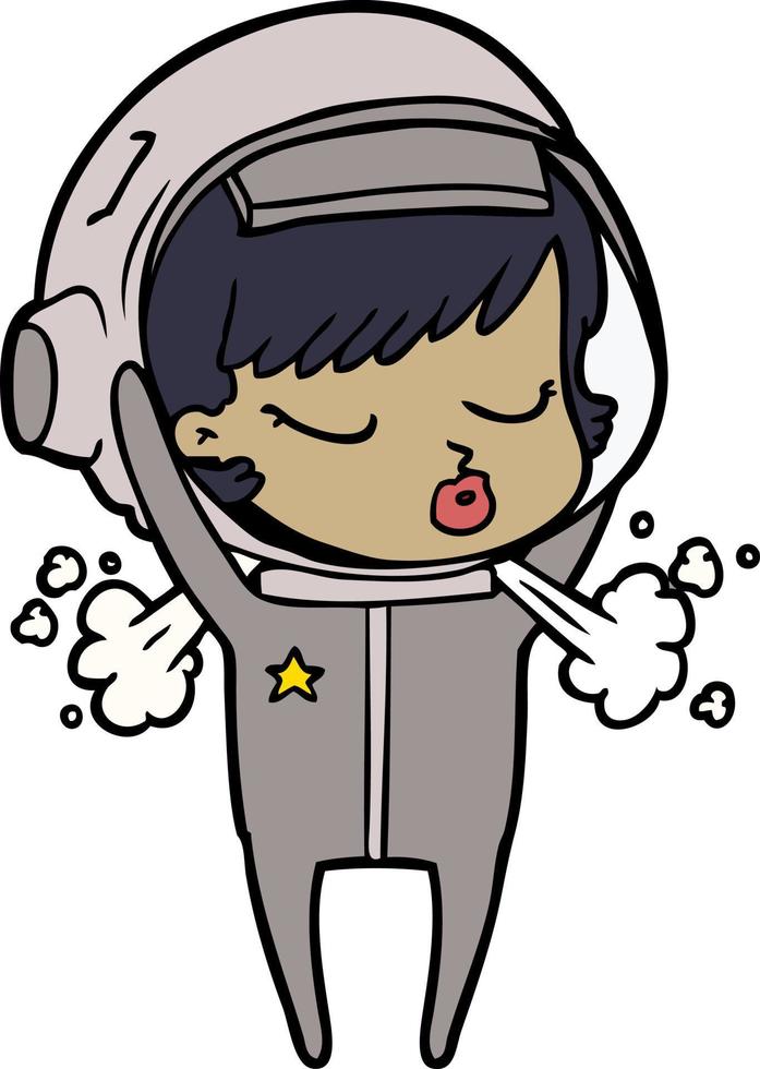 Vector astronaut character in cartoon style