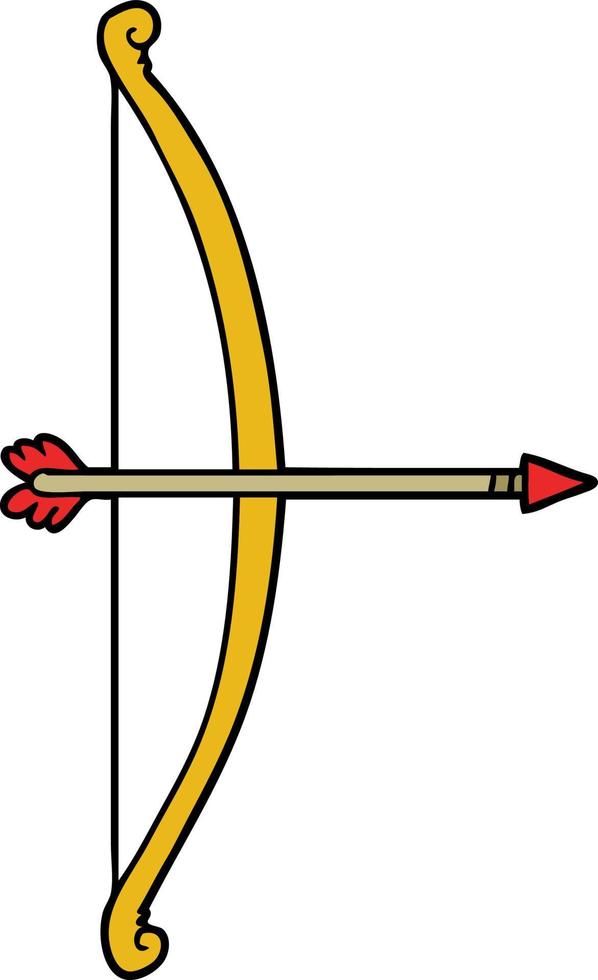 cartoon  arrow and bow vector