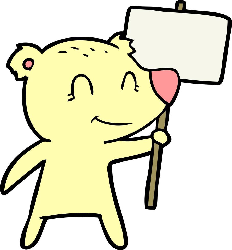 Vector bear character in cartoon style