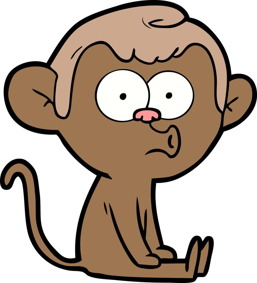 Vector monkey character in cartoon style