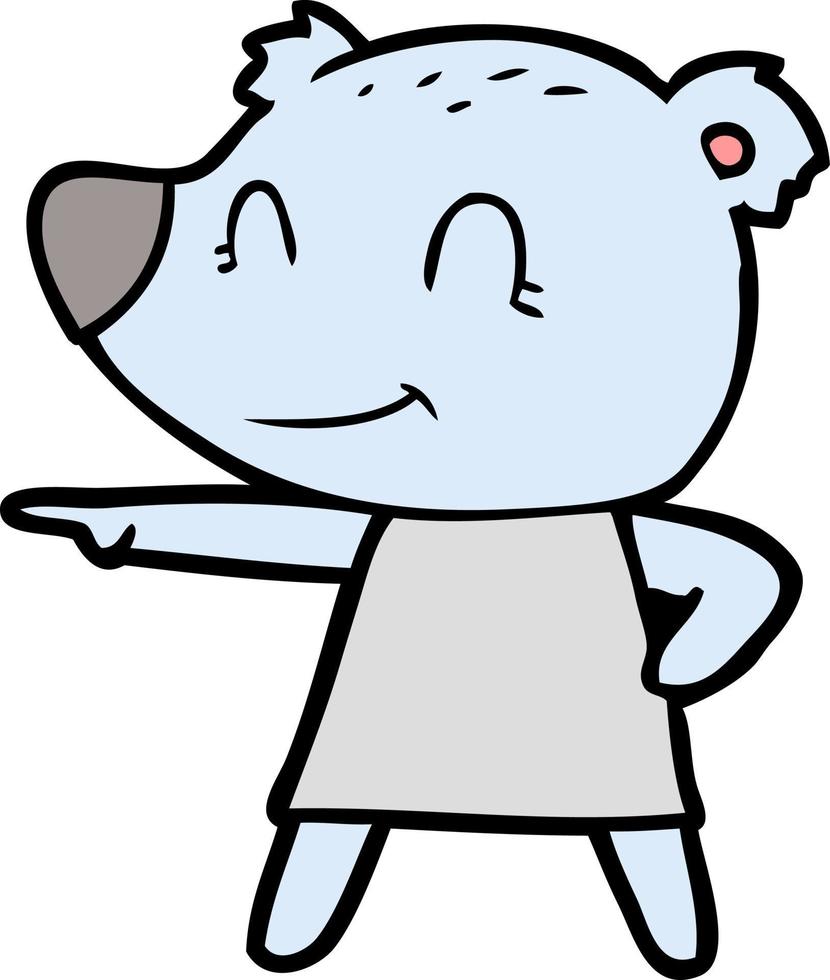 personaje de oso vectorial en estilo de dibujos animados vector