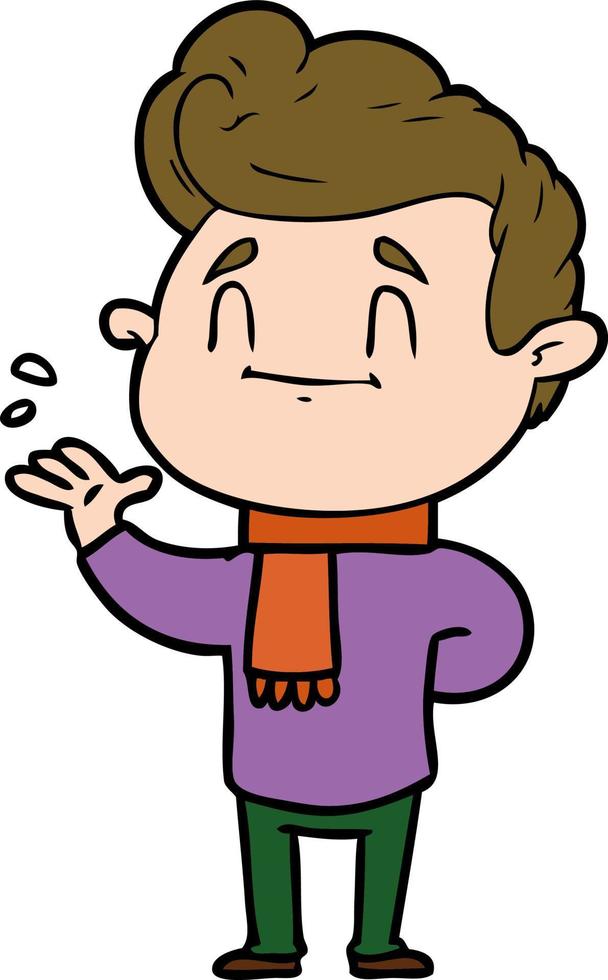 Vector man character in cartoon style