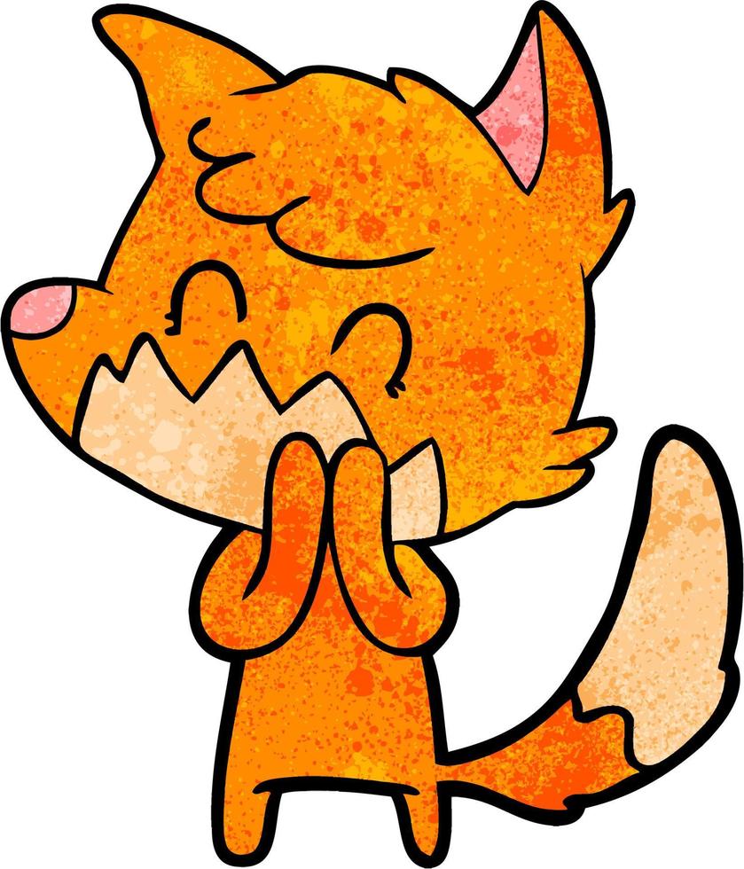 Vector fox character in cartoon style