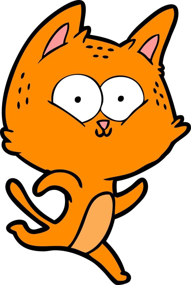 personaje de gato vectorial en estilo de dibujos animados vector