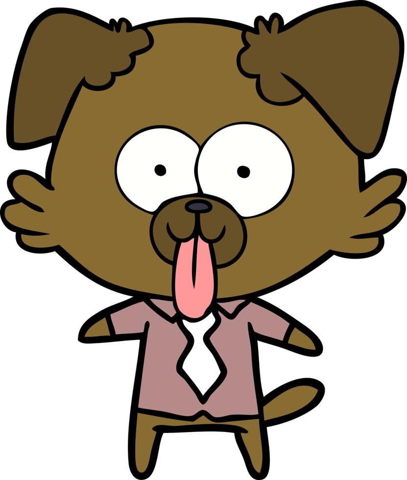 Vector dog character in cartoon style