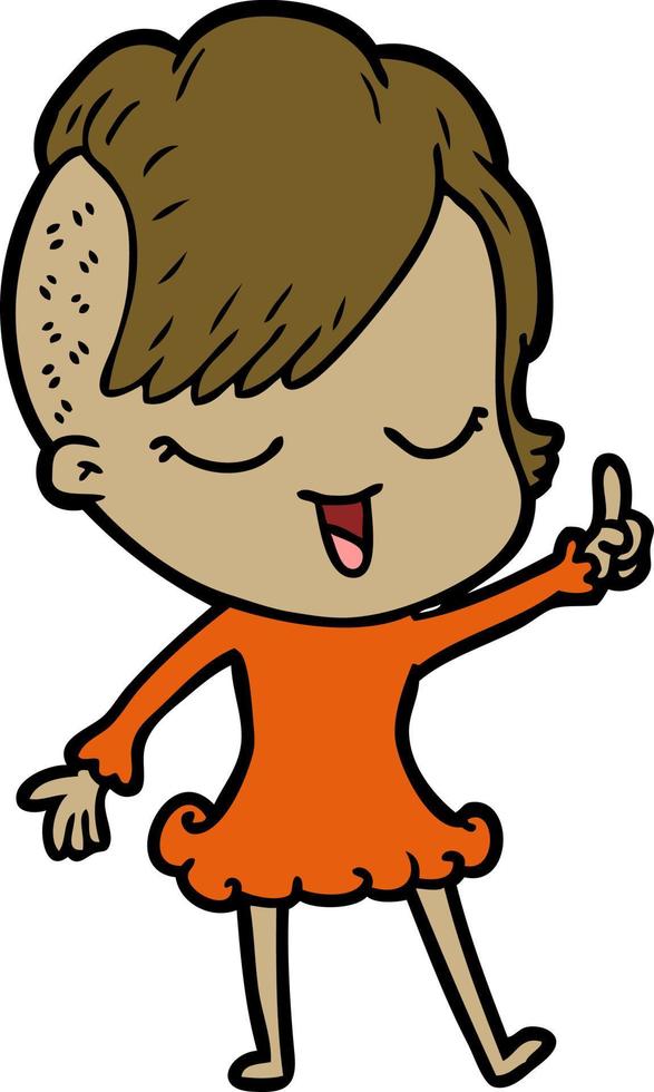 Vector woman character in cartoon style