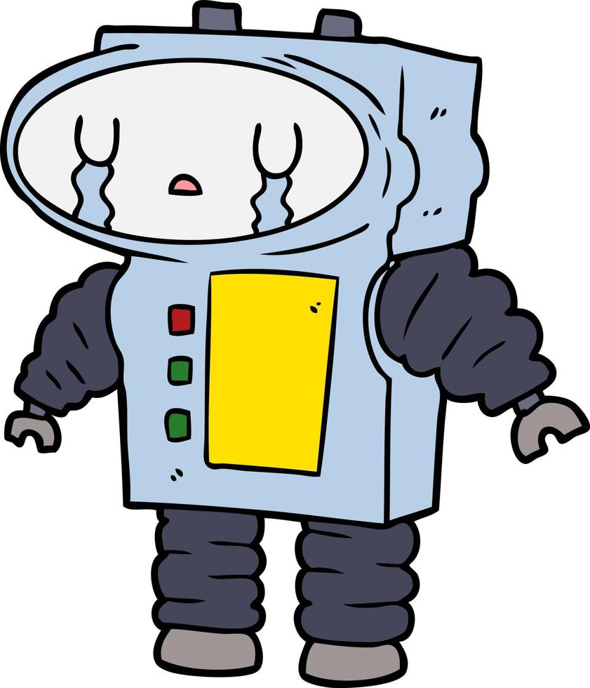 Vector robot character in cartoon style