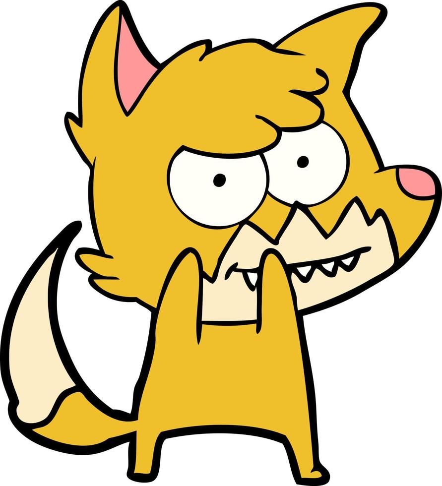 Vector fox character in cartoon style