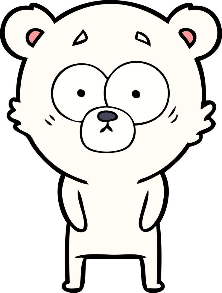 Vector polar bear character in cartoon style