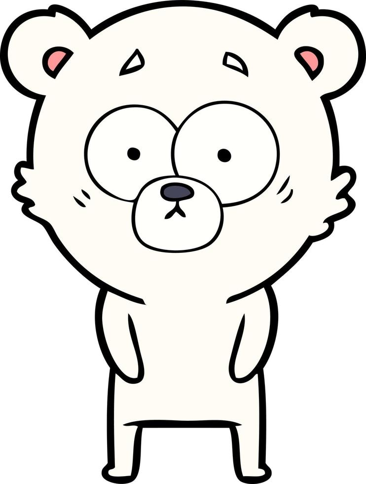 personaje de oso polar vectorial en estilo de dibujos animados vector