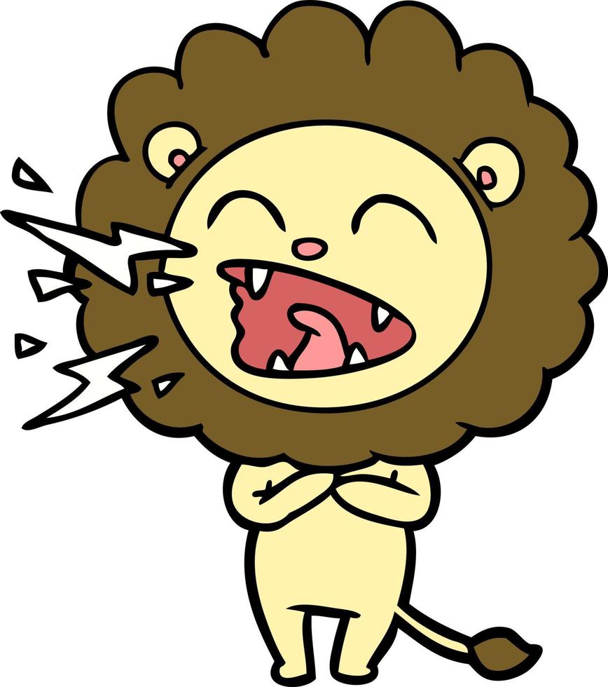 Vector lion character in cartoon style