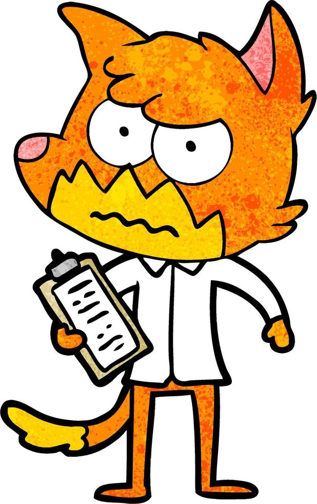 Vector fox character in cartoon style