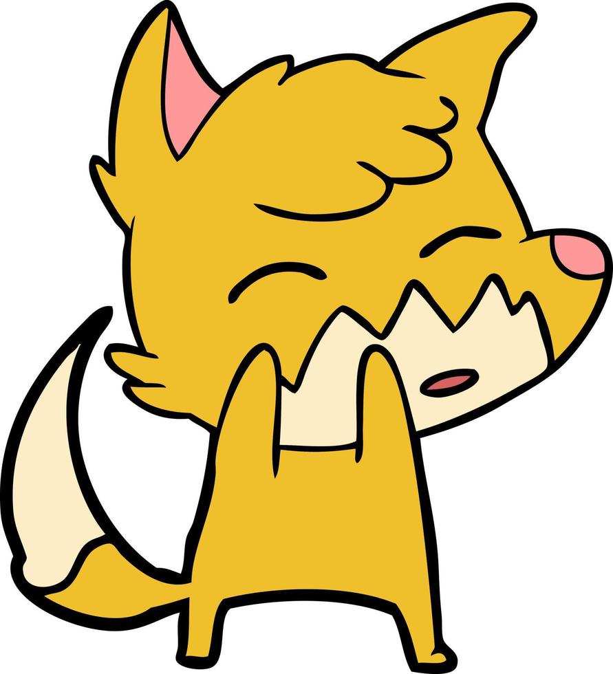 Vector fox character in cartoon style