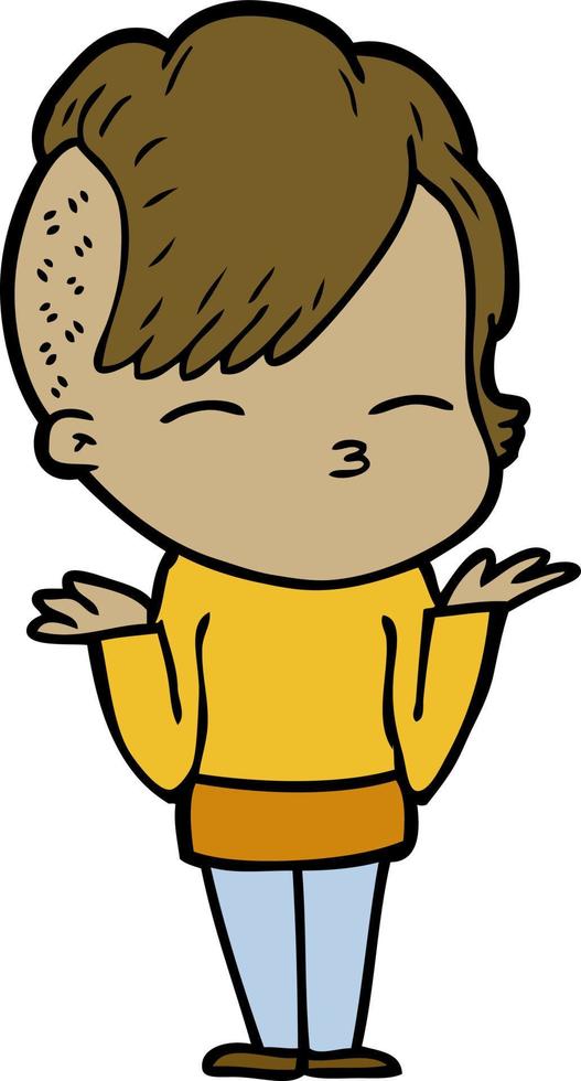 Vector woman character in cartoon style