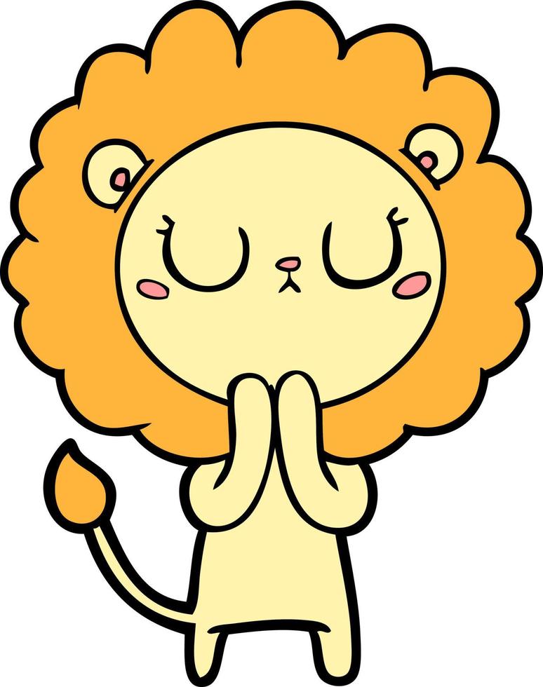 Vector lion character in cartoon style