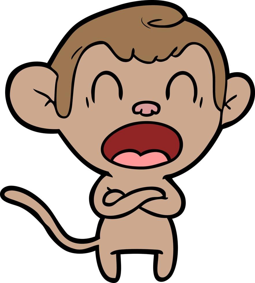 Vector monkey character in cartoon style