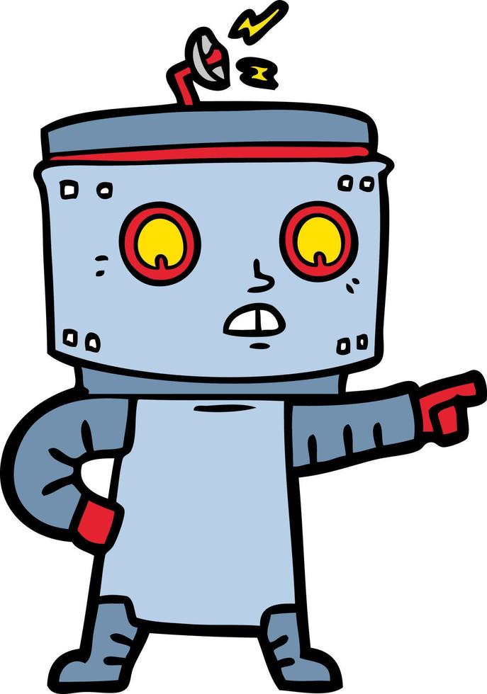 Vector robot character in cartoon style