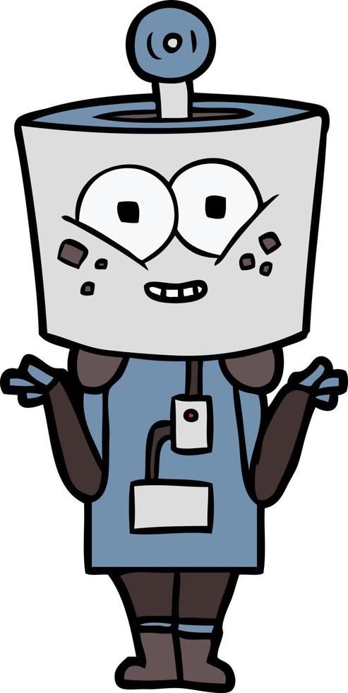 Vector robot character in cartoon style