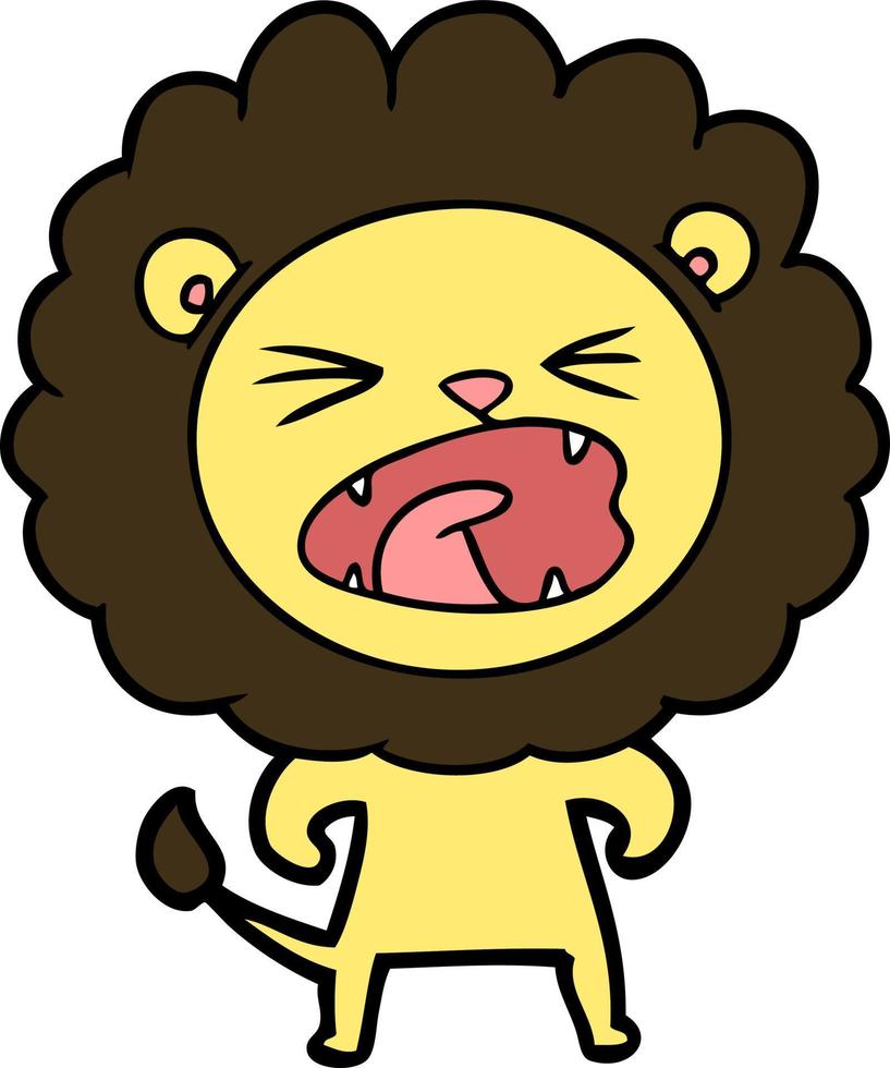 Vector lion character in cartoon style