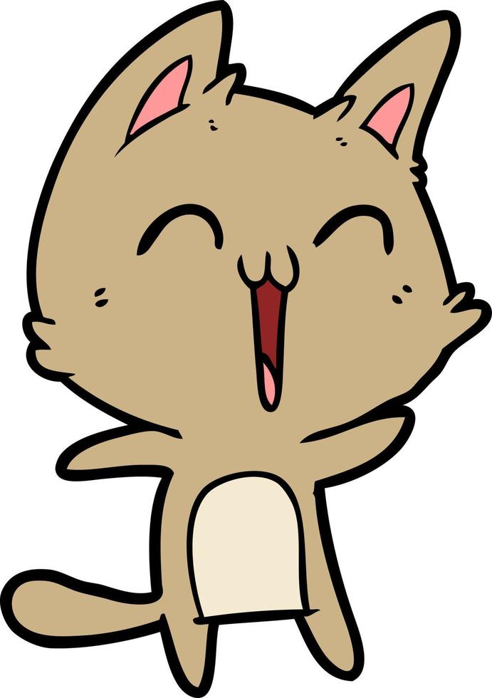 Vector cat character in cartoon style
