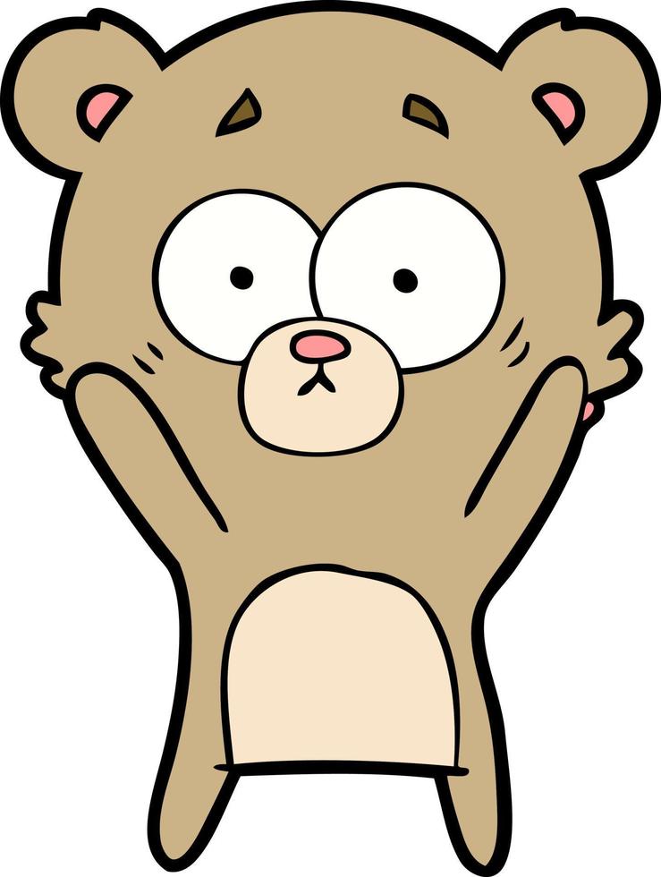 personaje de oso vectorial en estilo de dibujos animados vector