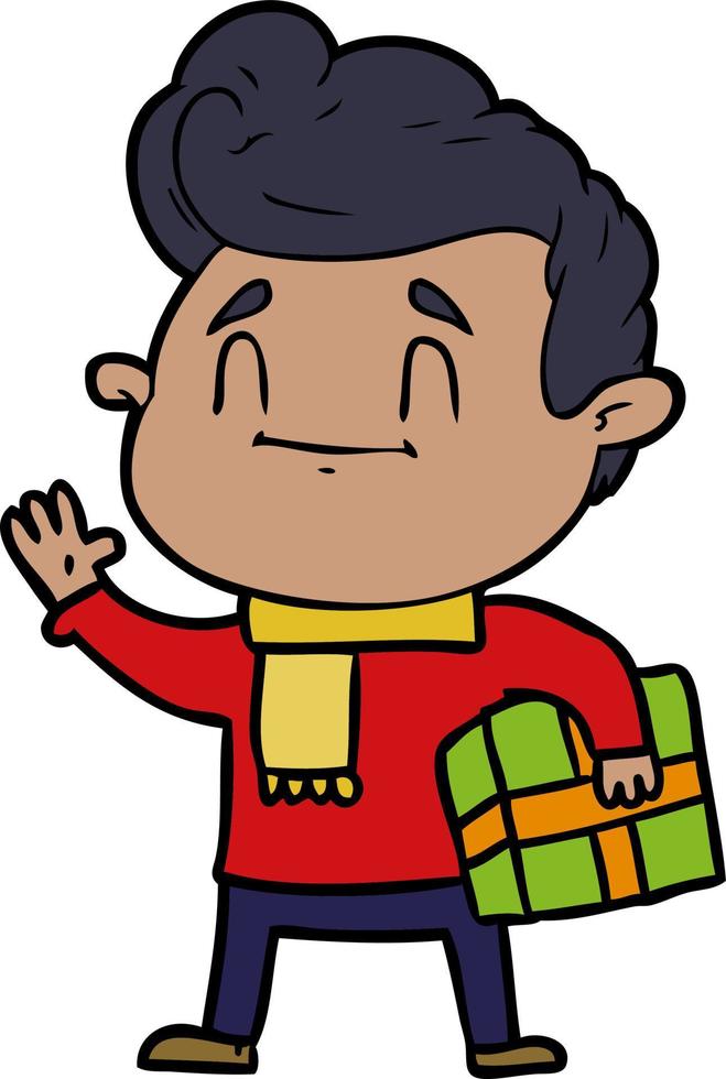 Vector man character in cartoon style