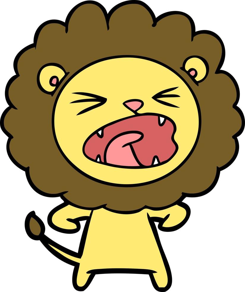 Vector lion character in cartoon style