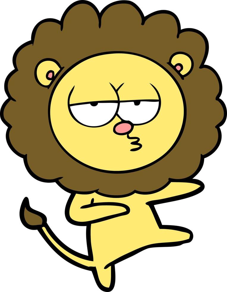 Vector lion character in cartoon style