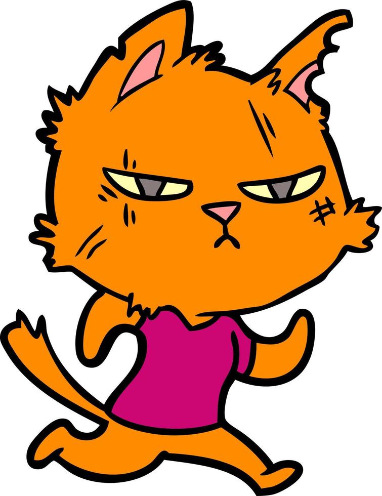 Vector cat character in cartoon style