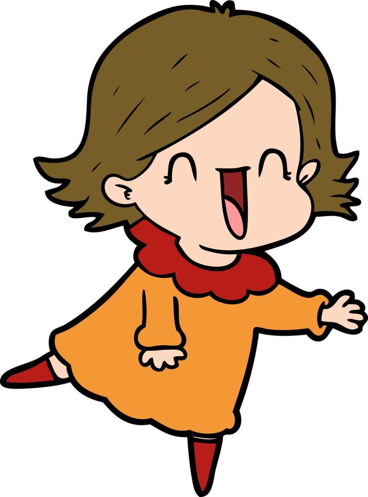 Vector woman character in cartoon style