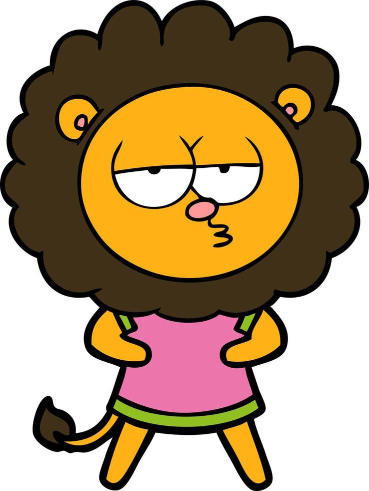 Vector lion character in cartoon style