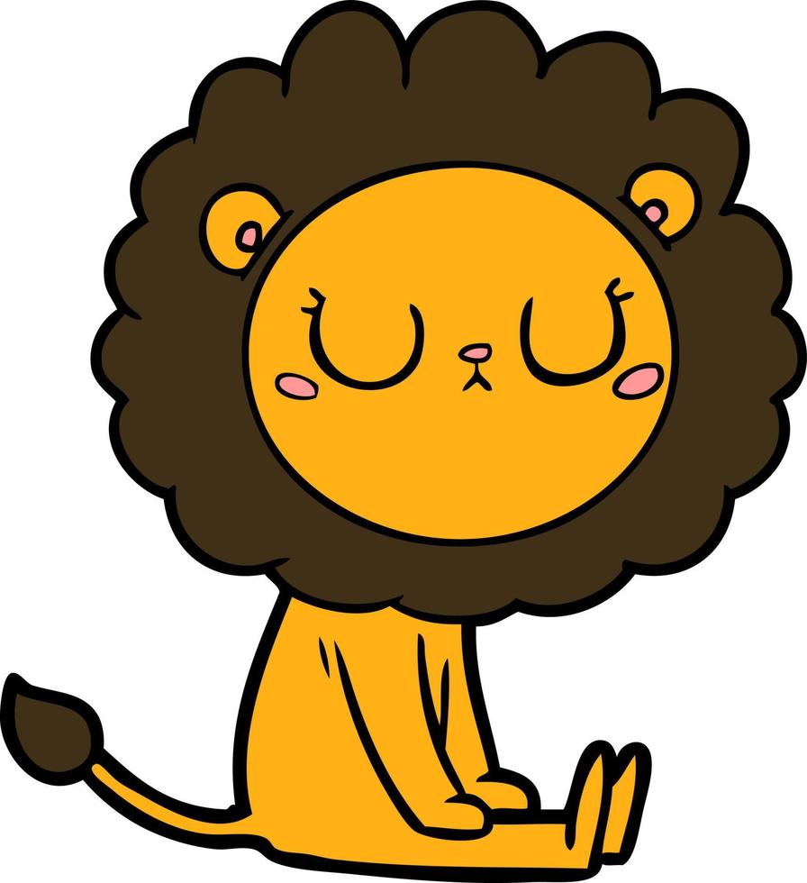 Vector lion character in cartoon style