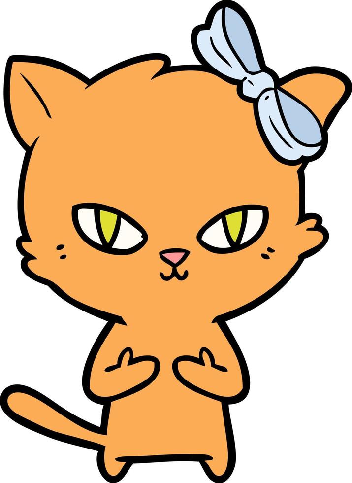 Vector cat character in cartoon style