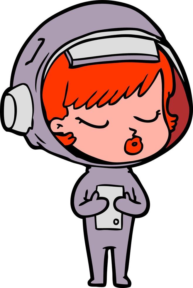 Vector astronaut character in cartoon style